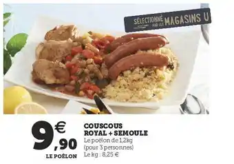 Super U Couscous Royal + Semoule offre