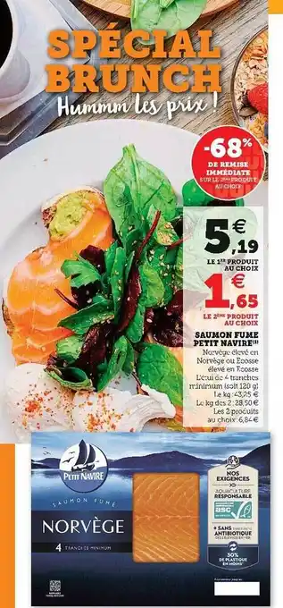 U Express Saumon Fumé Petit Navire offre
