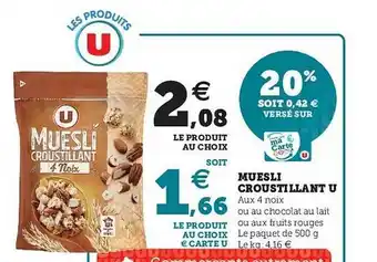 U Express Muesli Croustillant U offre