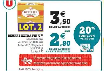 U Express Beurre Extra Fin U offre