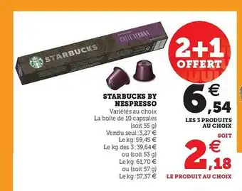 U Express Starbucks By Nespresso offre