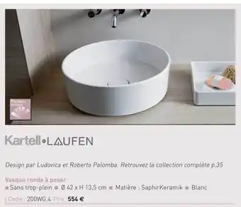 Vasque Ronde Ă Poser Kartell Laufen