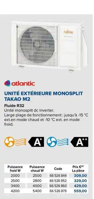 Unite Exterieure Monosplit Takao