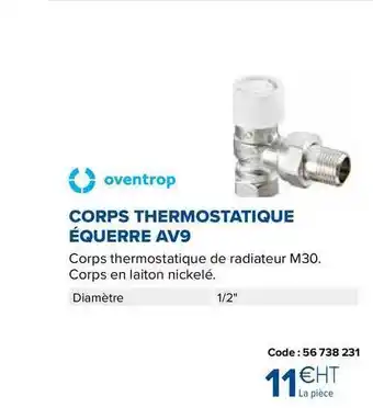 Prolians Corps Thermostatique Equerre Av9 offre