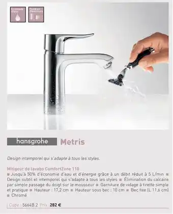 Richardson Mitigeur De Lavabo Comfort Zone 110 Metris Hansgrohe offre