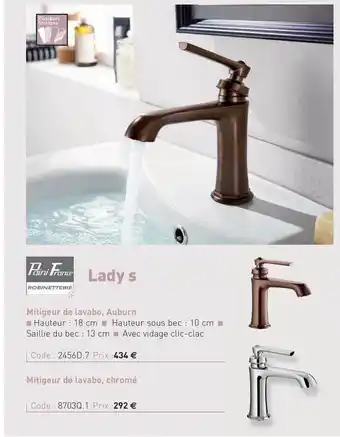 Richardson Mitigeur De Lavabo, Auburn Lady S Paini France offre