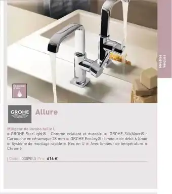 Mitigeur De Lavabo Taille L Allure Grohe