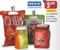 Maximo 4 pinces à sachet en acier inoxydable offre
