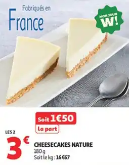 Auchan Supermarché Cheesecakes nature offre