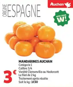 Auchan Supermarché Mandarines auchan offre