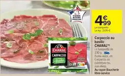 Carrefour Market Charal - carapaccio au basilic offre