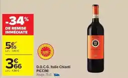 Carrefour Market Chianti piccini - d.o.c.g. italie chianti offre