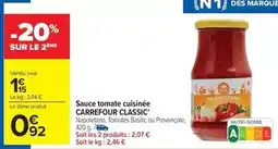 Carrefour Market Carrefour - sauce tomate cuisinée offre