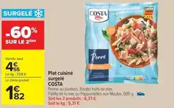 Carrefour Market Costa - plat cuisiné surgelé offre