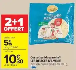 Carrefour Market Fini - cossettes mozzarella offre