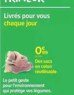 Carrefour Market Le petit geste pour l'environnement qui protège vos légumes offre