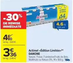 Carrefour Market Danone - actimel édition limitée offre