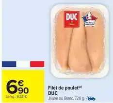 Carrefour Market Duc - filet de poulet offre