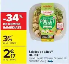 Carrefour Market Daunat - salades de pâtes offre