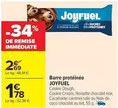 Carrefour Market Barre protéinée offre