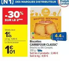 Carrefour Market Carrefour - biscottes offre