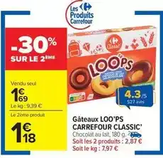 Carrefour Market Carrefour - gâteaux loo'ps classic' offre