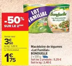Carrefour Market Bonduelle - macédoine de légumes lot familial offre