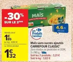 Carrefour Market Carrefour - maïs sans sucres ajoutés offre