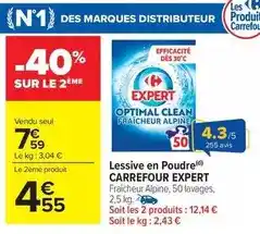 Carrefour Market Carrefour - lessive en poudre offre