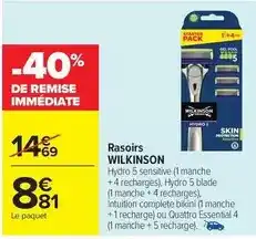 Carrefour Market Wilkinson - rasoirs offre