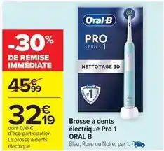 Carrefour Market Oral-b - brosse à dents électrique pro 1 offre