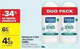 Carrefour Market Sanex - déodorant à bille offre