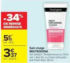 Carrefour Market Neutrogena - soin visage offre