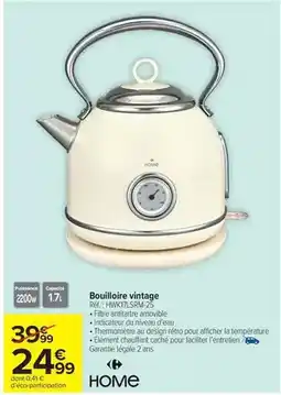 Carrefour Market Bouilloire vintage réf. : msm39w39 offre
