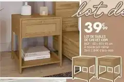 La Foir'Fouille Lot de tables de chevet ern offre