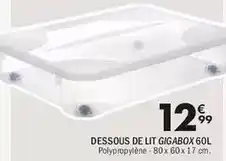 La Foir'Fouille Dessous de lit gigabox 60l offre