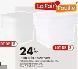 La Foir'Fouille Lot de boites offre