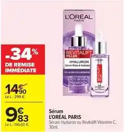 Carrefour Drive L'oréal - sérum offre