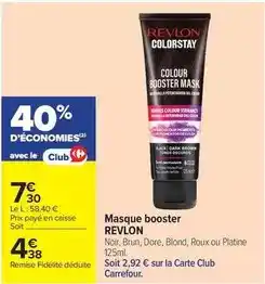 Carrefour Drive Revlon - masque booster offre