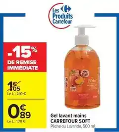 Carrefour Drive Carrefour - gel lavant mains soft offre