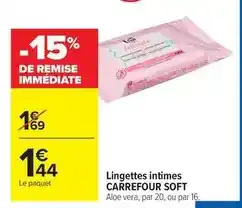 Carrefour Drive Carrefour - lingettes intimes soft offre