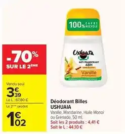 Carrefour Drive Ushuaia - déodorant billes offre