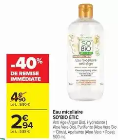 Carrefour Drive Lea - eau micellaire offre
