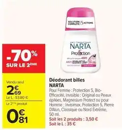 Carrefour Drive Narta - déodorant billes offre