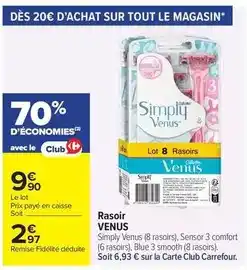 Carrefour Drive Simply - rasoir offre