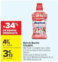 Carrefour Drive Colgate - bain de bouche offre