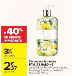 Carrefour Drive Savon pour les mains offre