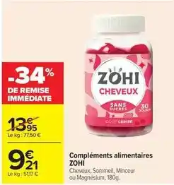 Carrefour Drive Zohi - compléments alimentaires offre