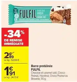 Carrefour Drive Barre protéinée offre