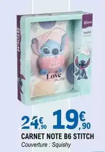 E.Leclerc Stitch - carnet note b6 offre